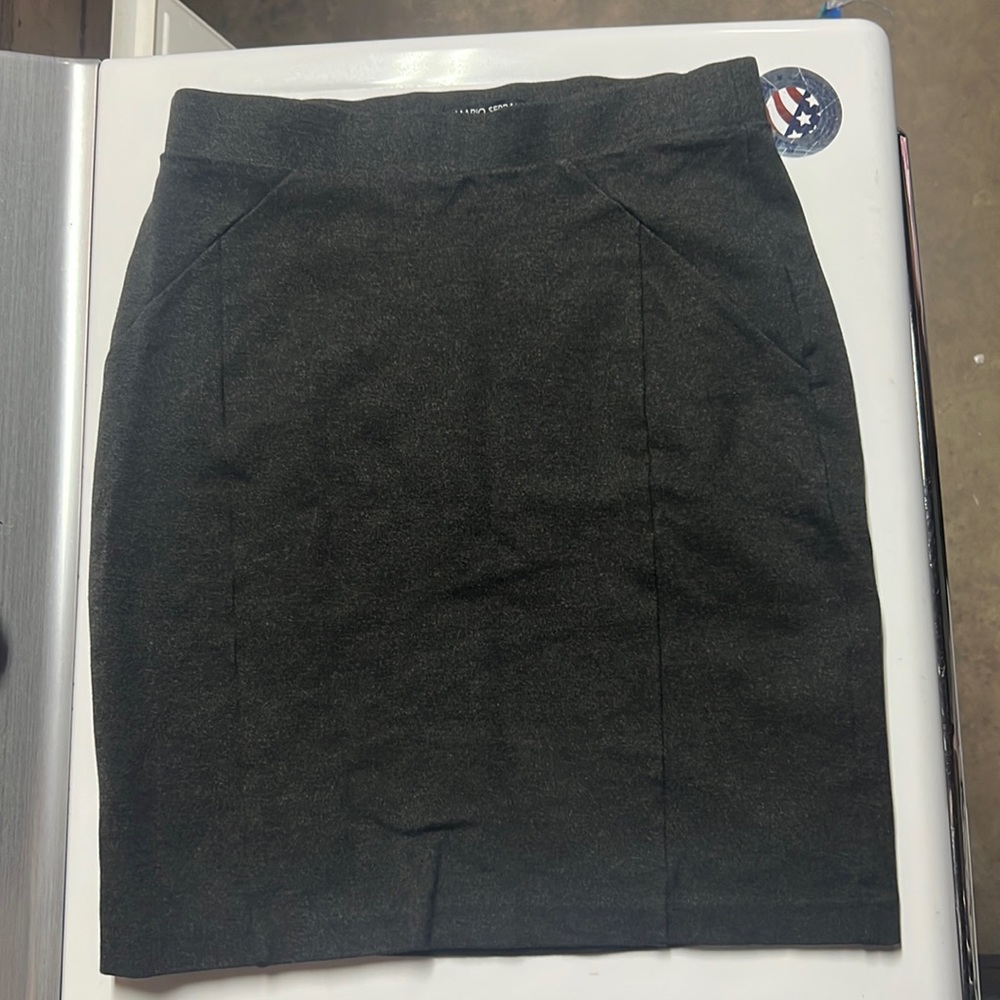 Mario Serrani Gray Mini Skirt